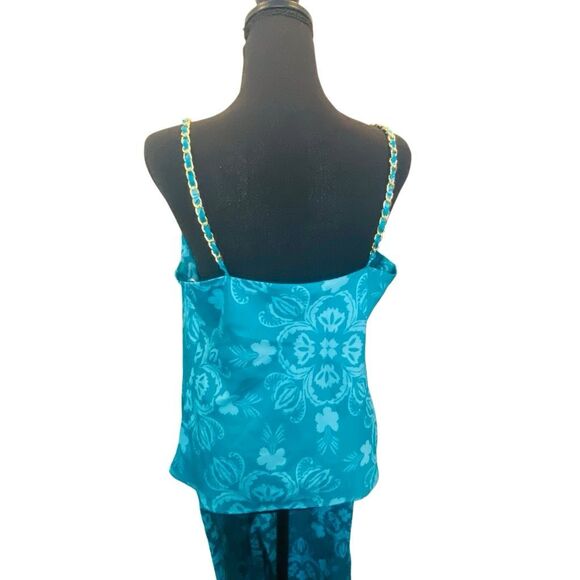 INC International Concepts Cami Tank And Wide Leg Pants 2Pc Set Teal Small - Picture 3 of 9